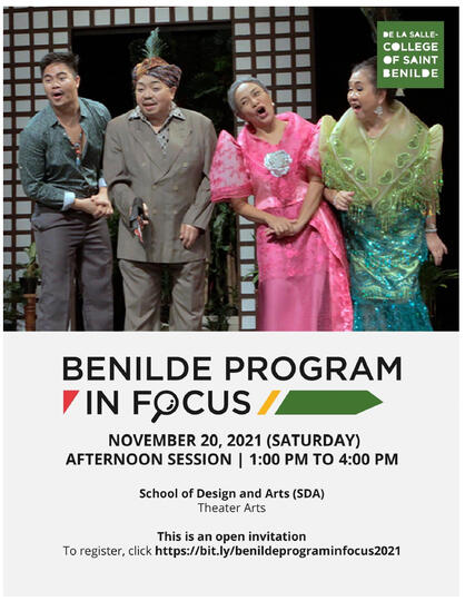 BENILDE PROGRAM IN FOCUS : THEATER ARTS — DIRECTOR